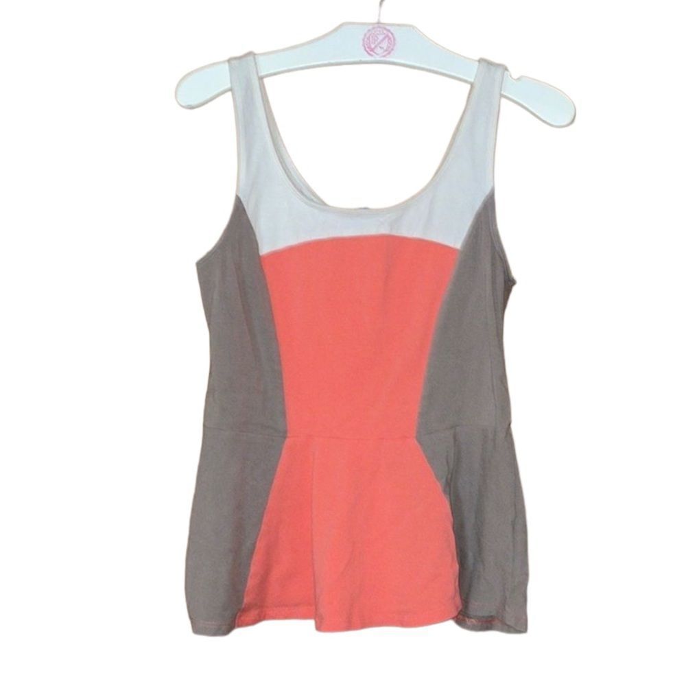 •EXPRESS• color block peplum tank top in size small.
